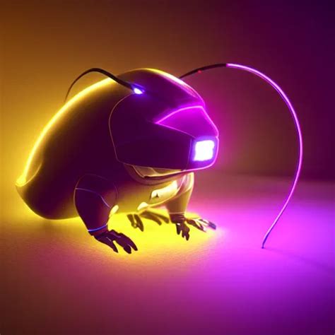 Krea Cute Cybernatic Mouse Cybernatic Cyberpunk Bright Led Lights D Render Unreal