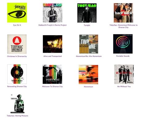 All Of Tobymacs Albums Tobymac Albums Toby Mac Album