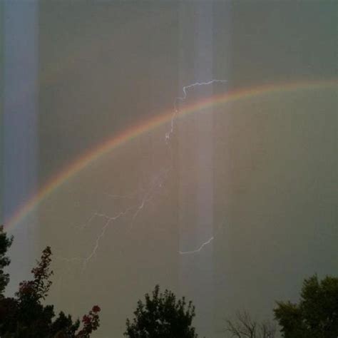 Awesome Timing Snapping A Pic Of The Double Rainbow And Capturing A
