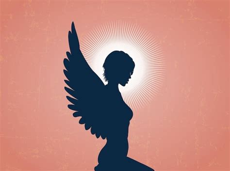 Female Angel Silhouette Fantasy Heaven Vector Free Download