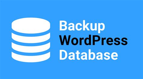 How To Backup Wordpress Database Manual Backup Wordpress
