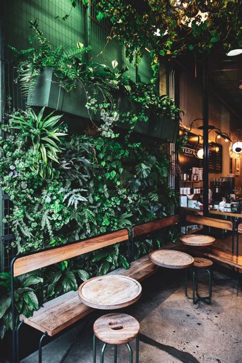 Coffee And Nature In Downtown La Cafe Interior Design Outdoor