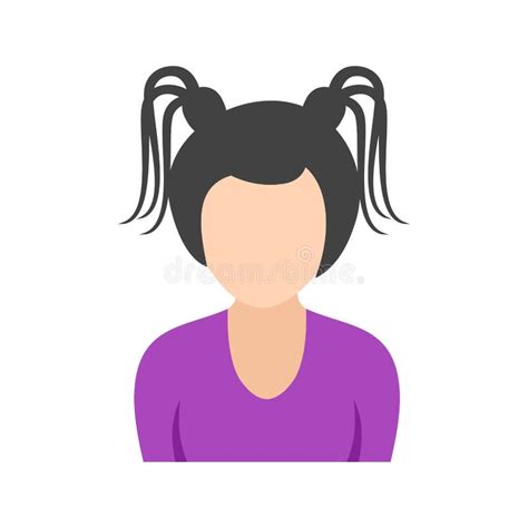 Girl With Ponytail Stock Vector Illustration Of Hairs 100545289