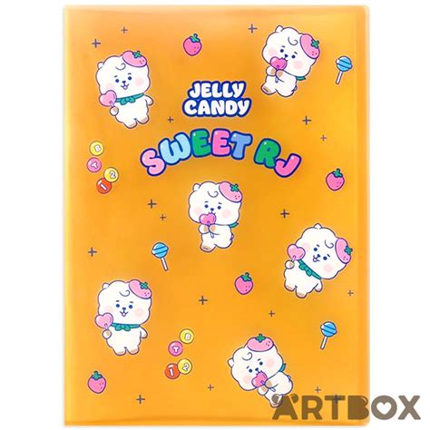 Buy Line Friends Bt21 Baby Rj Jelly Candy Clear File With 20 Pockets At