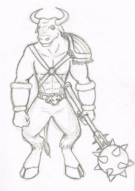 Minotaur Fantasy Character Design Fantasy Drawings Cool Art Drawings