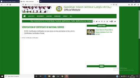 How To Verify My Nysc Certificate Online Haba Naija