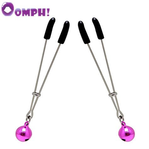 Oomph One Pair Labia Clit Clip Boob Nipple Clamps Clitoris Clip With A Bell Adult Sex Toy For