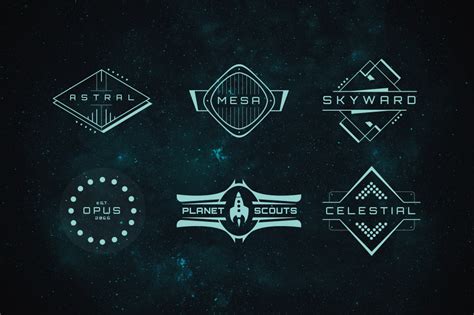 18 Sci Fi Badges Logo Templates On Creative Market