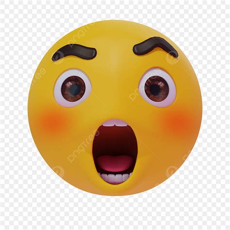 Surprised Emoji Clipart Png Images 3d Emoji Social Media Icons Stunned