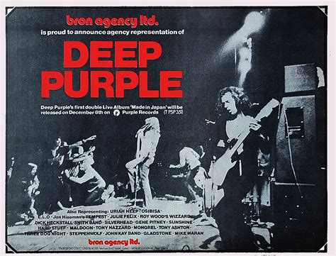 Deep Purple Made In Japan Advertise 1972 Deep Purple Concert Posters Band Posters