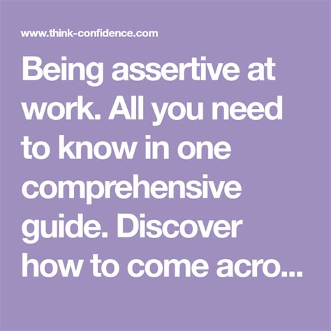 The Ultimate Guide To Being Assertive At Work Assertiveness