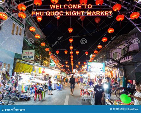 Duong Night Market Phu Quoc Vietnam Editorial Photography Image Of