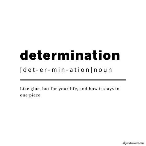 Determination Definition Print Etsy