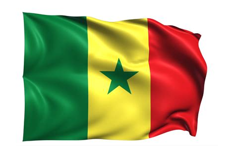 Free Senegal Waving Flag Realistic Transparent Background 15309556 Png