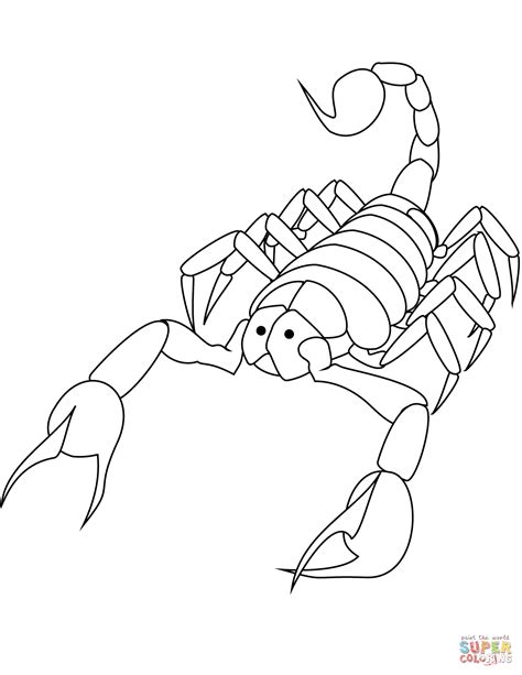 Coloring Pages Scorpion Printable Kids Color Geography Invertebrate