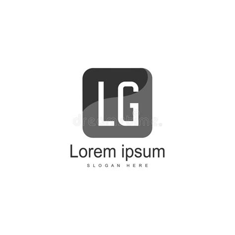 Initial Lg Logo Template With Modern Frame Minimalist Lg Letter Logo