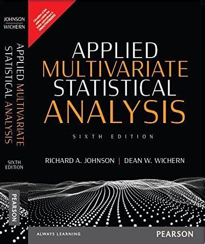 Applied Multivariate Statistical Analysis Th Edition E By Wichern Johnson EBay