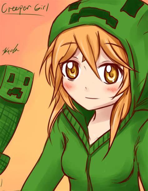Minecraft Creeper Girl By Kxela On Deviantart