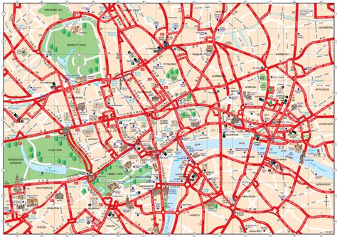 Printable Tourist Map Of London Attractions