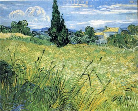 Green Wheat Field With Cypress 1889 Vincent Van Gogh WikiArt Org