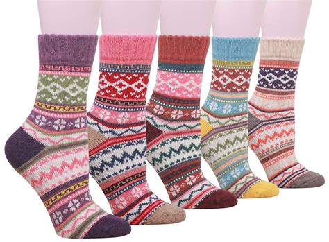 2019 Womens Knit Warm Wool Socks Winter Warm Socks Vintage Thick Knitting Thermal Casual Socks