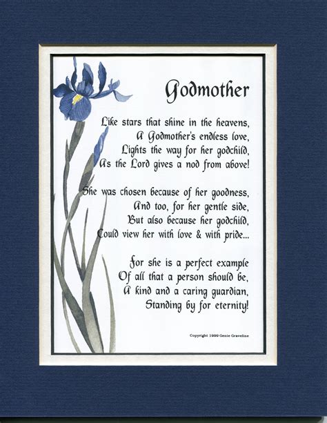 Godmother Poem Godmother Birthday Godmother Birthday Etsy Uk
