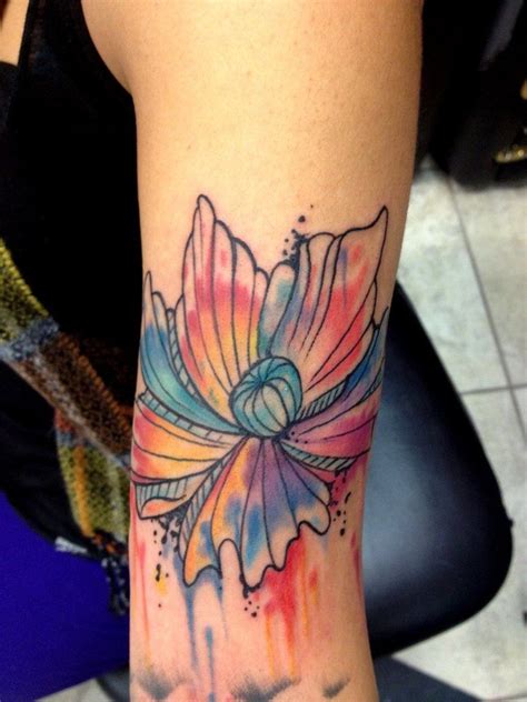 Watercolor Flower Tattoo Abstract Flower Tattoos Watercolor Abstract