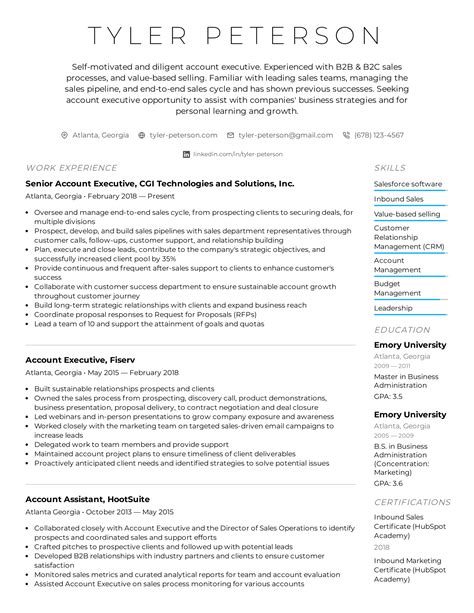 account executive resume example and writing tips for 2022