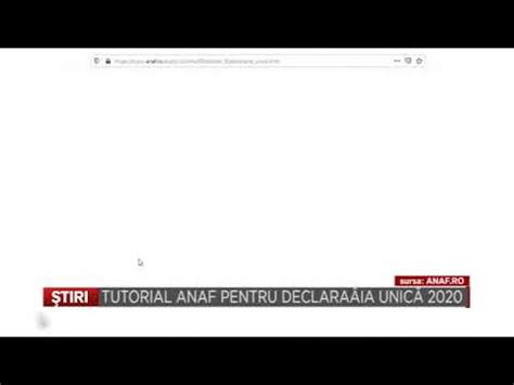 Conform ghidului anaf, declaraţia unică se depune: TUTORIAL ANAF PENTRU DECLARATIA UNICA 2020 - YouTube