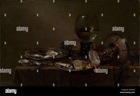 Still Life With Oysters A Silver Tazza And Glassware Artist Willem