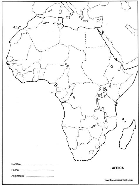 Mapa De África Para Imprimir Gratis
