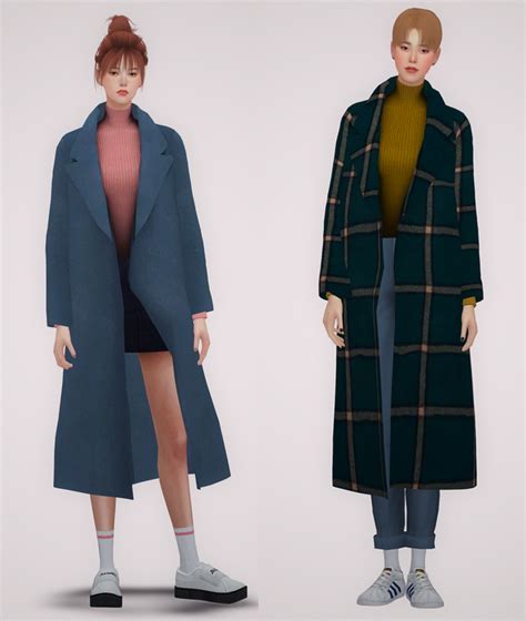 Long Coat Sims 4 Sims 4 Dresses Sims