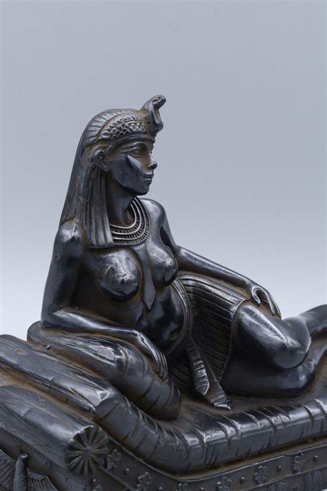 Statue Of Egyptian Queen Cleopatra Lying On The Bed Lounge Etsy