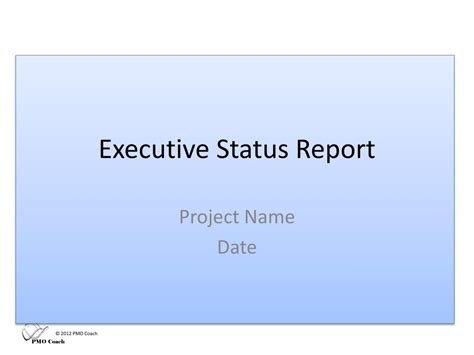 Ppt Executive Status Report Powerpoint Presentation Free Download