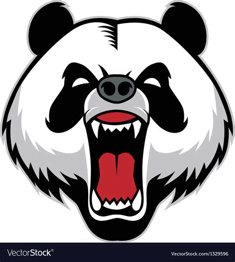 Panda Head Mascot Royalty Free Vector Image Vectorstock