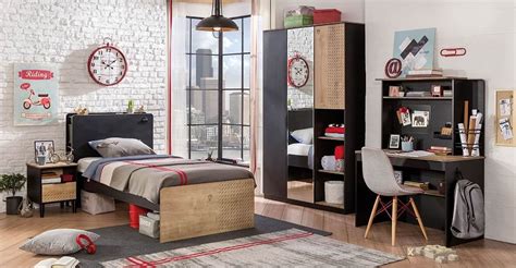 The sets are themed, so your child's room retains a decorative motif that keeps the room looking good no matter how messy things get. Black Kids Bedroom Set With Study Desk & Bookcase ...