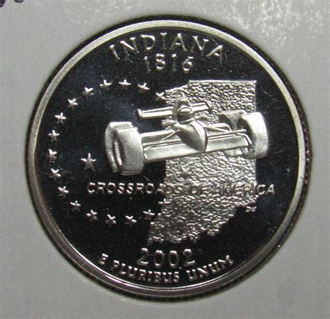 2002 S Proof Indiana 50 States Quarter For Sale Buy Now Online