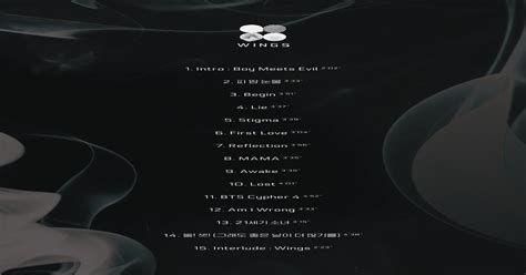 Bts Be Tracklist Bts The Most Beautiful Moment In Life Pt 1