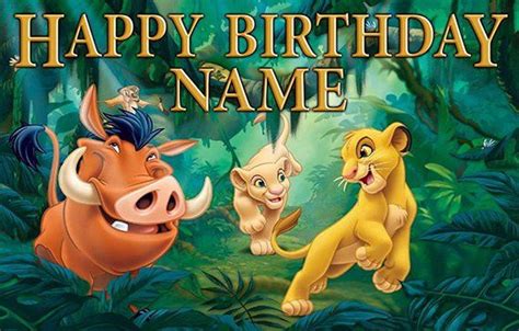 Lion King Personalize Birthday Printed Backdrop Banner Cubs Etsy