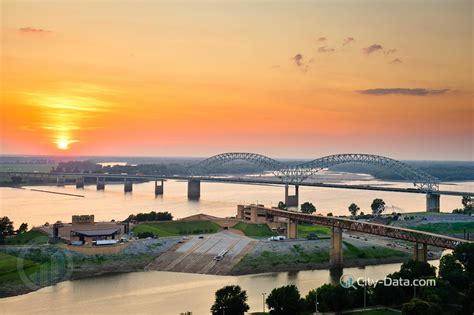 Aerial View Of Memphis And Mississippi River