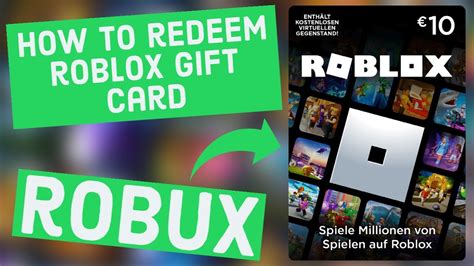 How To Redeem A Robux T Card Roblox Youtube