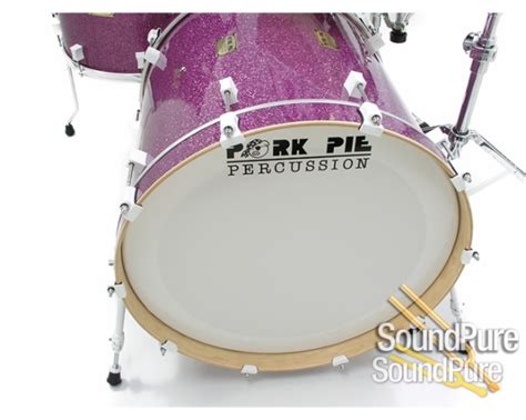 Pork Pie 4pc Purple Glass Glitterwhite Hardware Drum Set