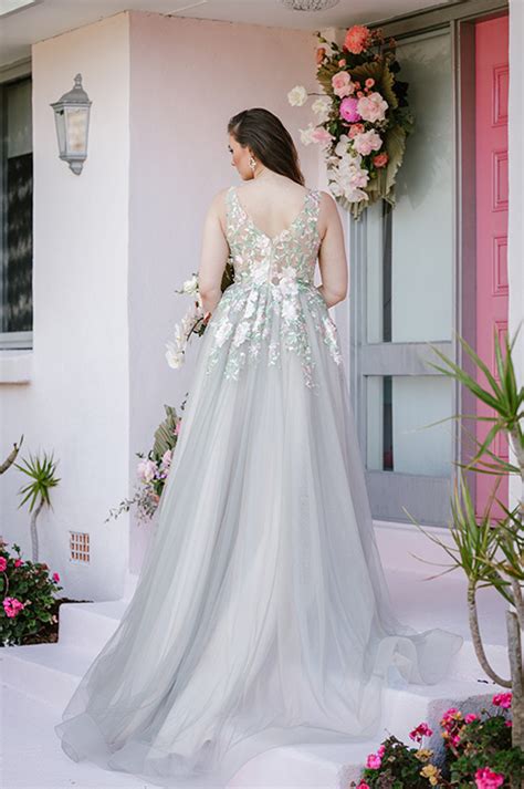 Gray Wedding Dresses Coloured Bridal Gowns Leah S Designs