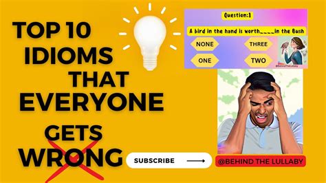 Top Idioms That Everyone Gets Wrong YouTube