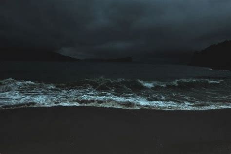 Dark And Stormy Beach Beach At Night Ocean Water