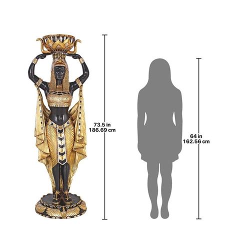 design toscano cleopatra s egyptian nubian maiden with urn grande scale statuedefault title in