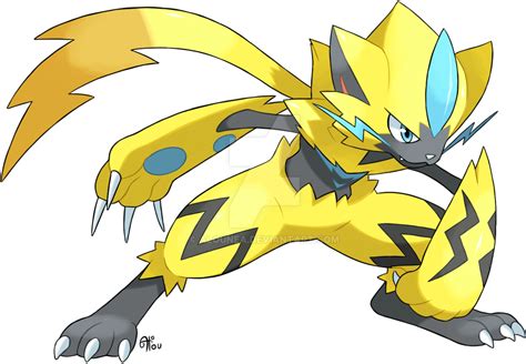 Zeraora Pokemon Png Isolated Clipart Png Mart