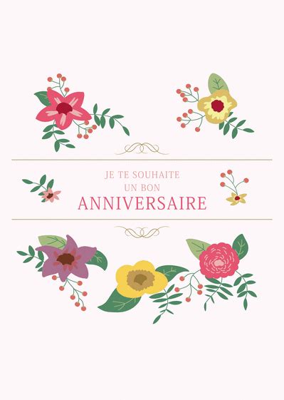 — tu es mon frère, mon ami, mon confident et aujourd'hui tu es sur la scène devant. Carte Joyeux Anniversaire Entouré De Fleurs : Envoyer une ...