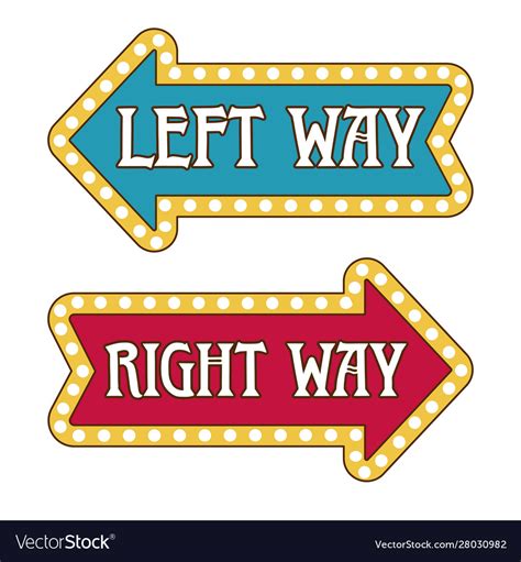 Arrow Direction Pointer Templates Left And Right Vector Image