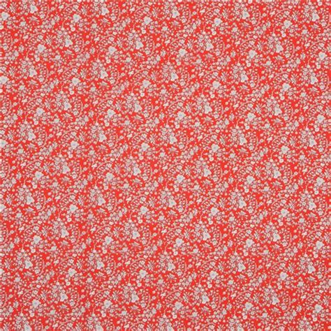 Tana Lawn Liberty Fabrics Cotton Flower Fabric In Red Orange Modes4u